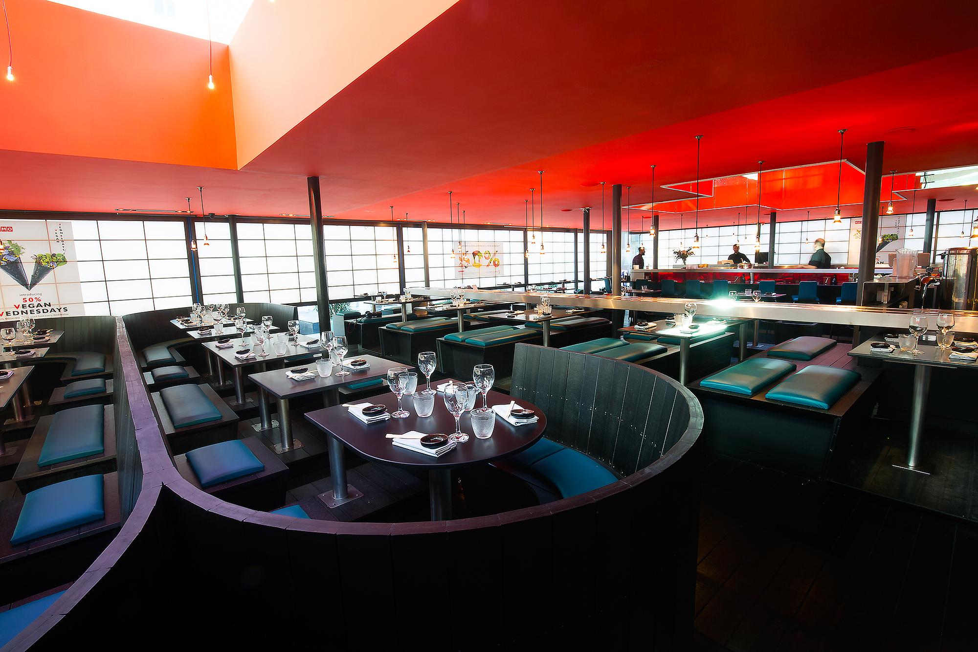 BENTO BOOTHS FROM BACK CORNER MOSHIMO Brighton Sushi and Japanese