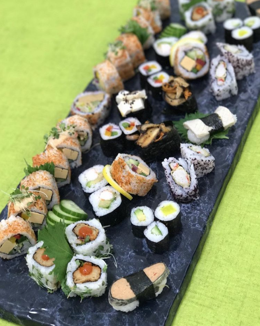 vegan sushi platter MOSHIMO Brighton Sushi and Japanese
